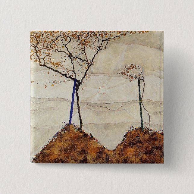 Autumn Sun 15 Cm Square Badge (Front)