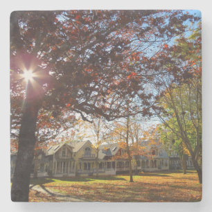 Autumn Sun and Cottages - Martha's Vineyard Stone Coaster