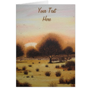 autumn sun setting woods Landscape stylised art