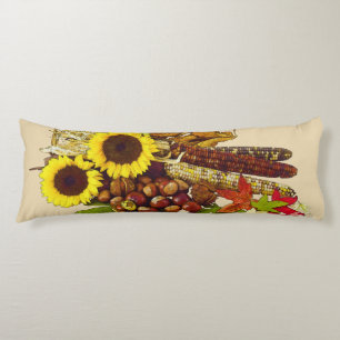 Autumn Sunflower and Corn Bouquet Body Cushion