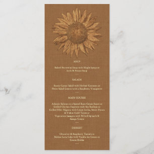 Autumn Sunflower Menu