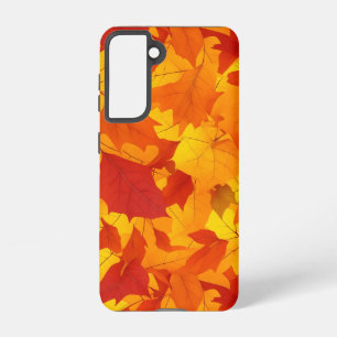 Autumn sunny shiny leaves design samsung galaxy case