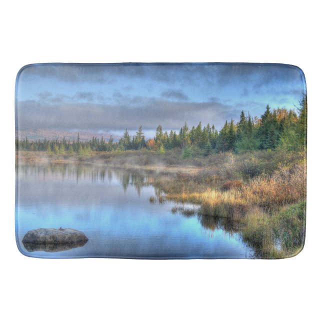 Autumn Sunrise at Moosehead Lake Maine Bath Mat (Front)