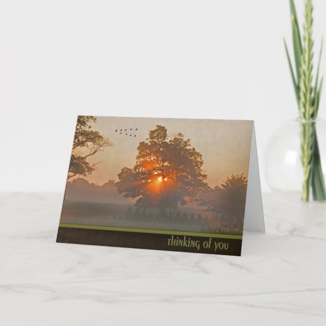Autumn Sunrise thinking of you Card (Front)