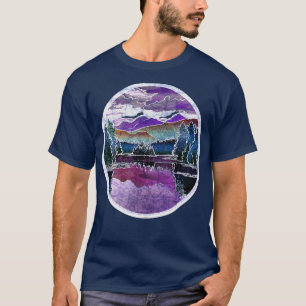 Autumn Sunset Adirondack Mountains Lake fall leave T-Shirt