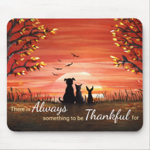 Autumn Sunset Always Thankful Mouse Pad