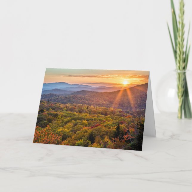 Autumn Sunset from Beacon Heights Card (Front)