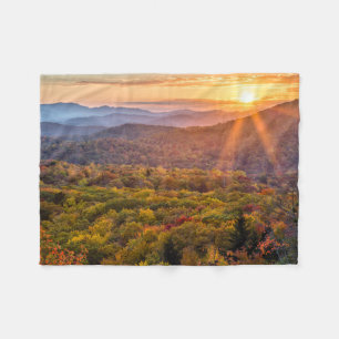 Autumn Sunset from Beacon Heights Fleece Blanket