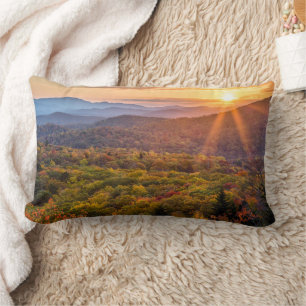 Autumn Sunset from Beacon Heights Lumbar Cushion