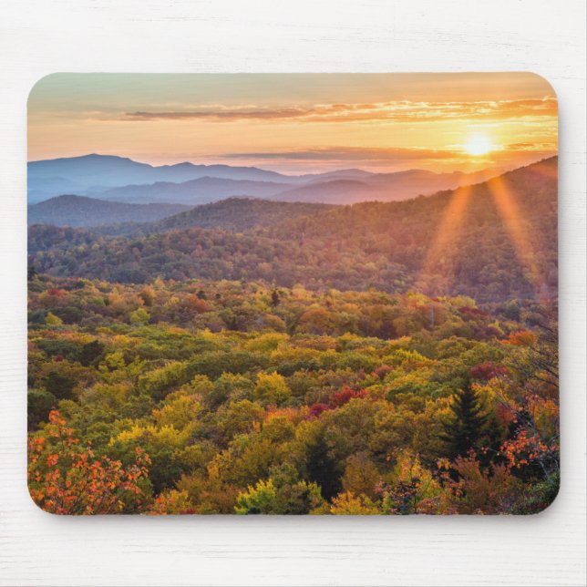 Autumn Sunset from Beacon Heights Mouse Pad (Front)
