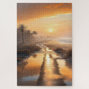 Autumn Sunset in Nature Jigsaw Puzzle