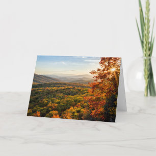 Autumn Sunset   North Carolina Card