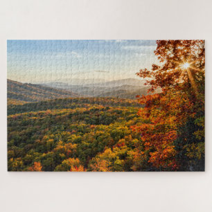 Autumn Sunset   North Carolina Jigsaw Puzzle