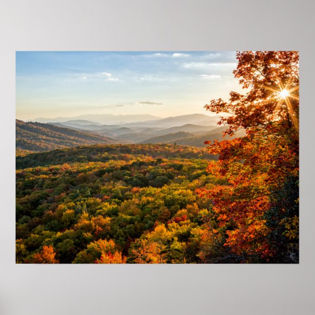 Autumn Sunset | North Carolina Poster (Front)
