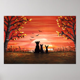 Autumn Sunset Poster