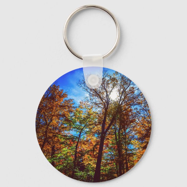 Autumn Sunshine Button Keychain (Front)