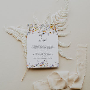 Autumn Sunshine Elegant Wildflower Hotel Enclosure Card