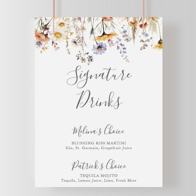 Autumn Sunshine Wildflower Signature Drinks  Poster (Creator Uploaded)
