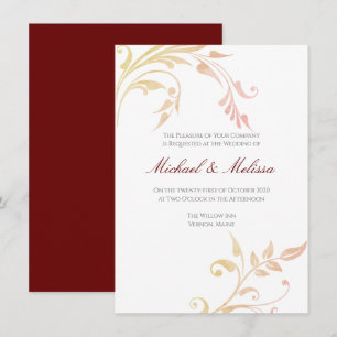 Autumn Swirl Wedding Invitation