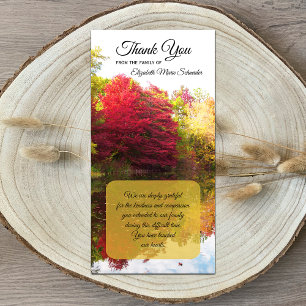Autumn Sympathy Memorial Flat Thank You Card