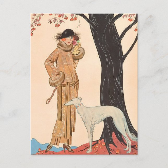Autumn Symphony by George Barbier Postcard (Front)