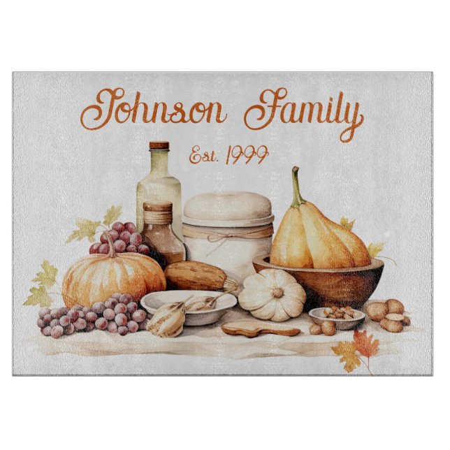Autumn Table Cutting Board (Front)