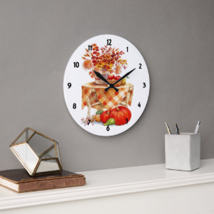 Autumn Table Wall Clock