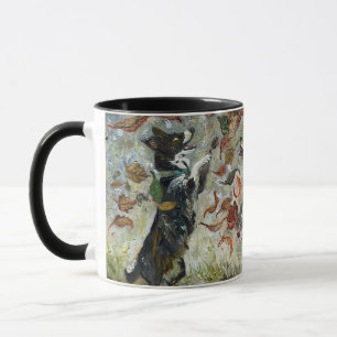 Autumn Tailwag Whimsical Golden Retriever Dogs Oil Mug