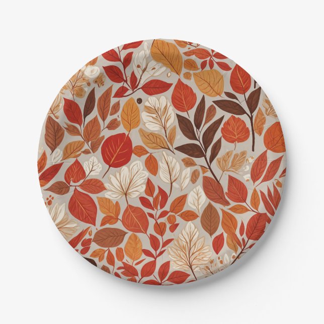 Autumn Tapestry Paper Plate (Front)