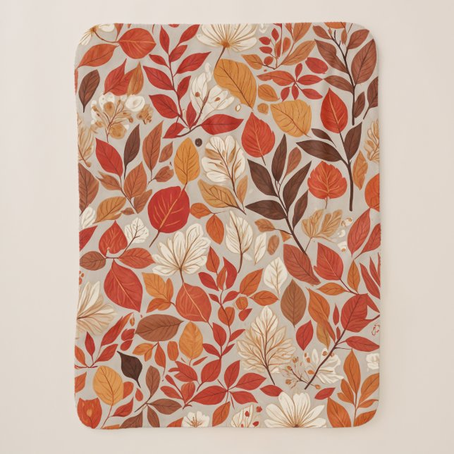 Autumn Tapestry Sherpa Blanket (Front)