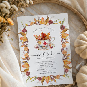 Autumn Tea Bridal Shower Invitation