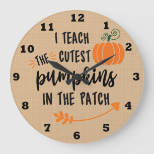 Autumn Teacher Wall Clock