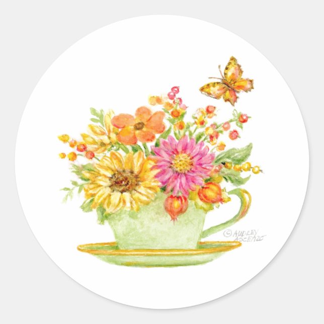 Autumn Teacup Sticker (Front)
