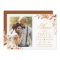 Autumn Terracotta Gold Orange Floral Photo Wedding