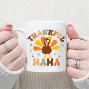 Autumn Thankful Mama Cute Gobble Thanksgiving  Mug