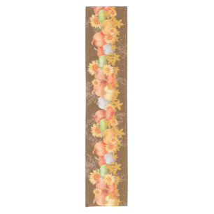 Autumn Thanksgiving Brown Table Runner