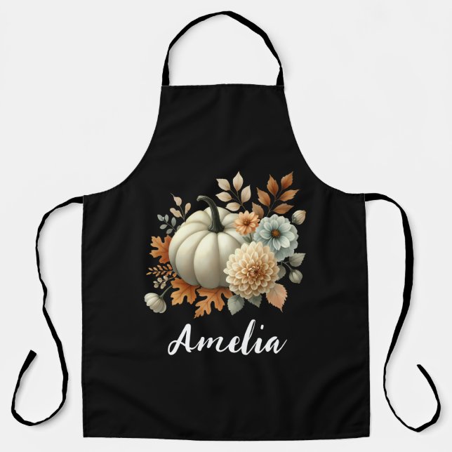 Autumn Thanksgiving Cooking Crew | Fall Holiiday Apron (Front)