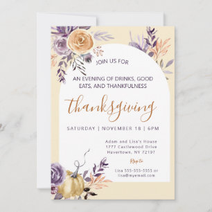 AUTUMN Thanksgiving Invitation
