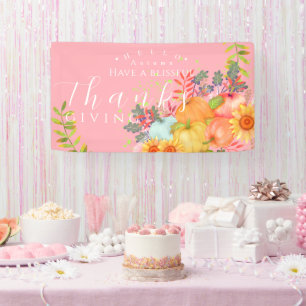 Autumn Thanksgiving PInk Banner