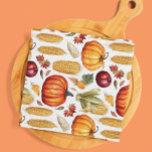 Autumn Thanksgiving Pumpkin Corn Food Tea Towel<br><div class="desc">This design may be personalised by choosing the Edit Design option. You may also transfer onto other items. Contact me at colorflowcreations@gmail.com or use the chat option at the top of the page if you wish to have this design on another product or need assistance with this design. See more...</div>