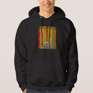 Autumn Thanksgiving Retro Cute Pig Thanksgiving Hoodie