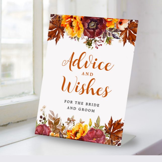 Autumn themed Advice and Wishes Pedestal Sign (Creator Uploaded)
