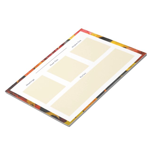 Autumn-Themed Daily Planning Notepad (Angled)