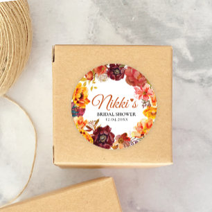 Autumn themed Favor Sticker