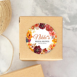 Autumn themed Favor Sticker