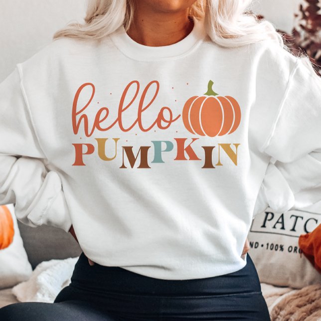 AUTUMN THEMED HELLO PUMPKIN SWEATSHIRT (Creator Uploaded)