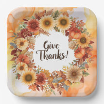 Autumn themed thanksgiving with flowers  pumpkins