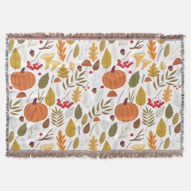 Autumn Throw Blanket (Front)