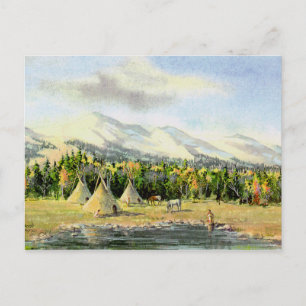 AUTUMN TIPIS by SHARON SHARPE Postcard