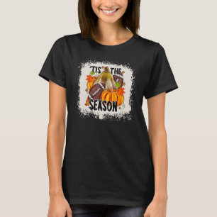 Autumn Tis The Season Pumpkin Fall Football Player T-Shirt
